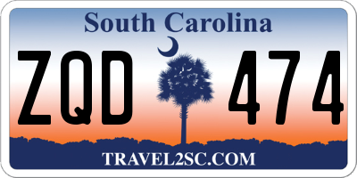 SC license plate ZQD474