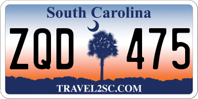 SC license plate ZQD475