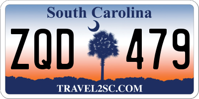 SC license plate ZQD479