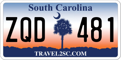 SC license plate ZQD481