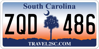 SC license plate ZQD486