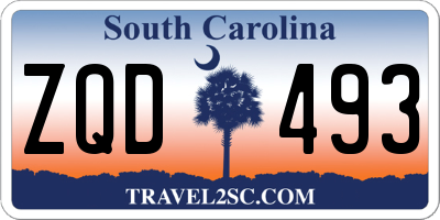 SC license plate ZQD493