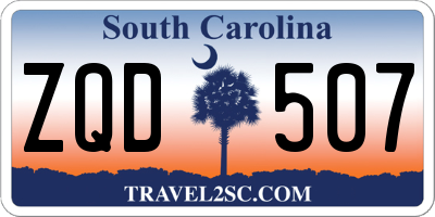 SC license plate ZQD507