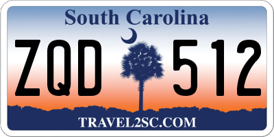 SC license plate ZQD512