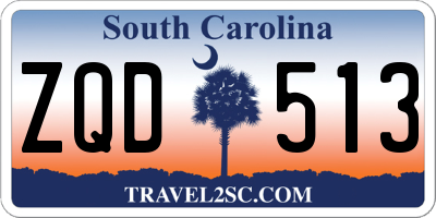 SC license plate ZQD513