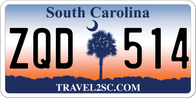 SC license plate ZQD514