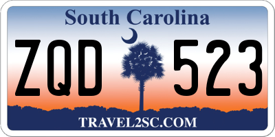 SC license plate ZQD523