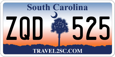 SC license plate ZQD525
