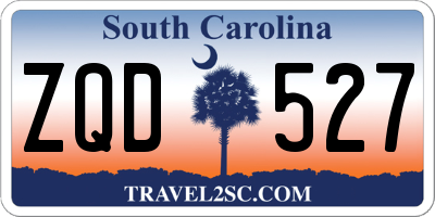 SC license plate ZQD527