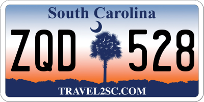 SC license plate ZQD528
