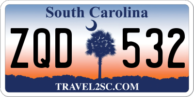 SC license plate ZQD532