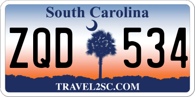 SC license plate ZQD534