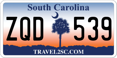 SC license plate ZQD539
