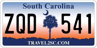 SC license plate ZQD541