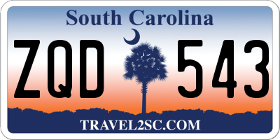 SC license plate ZQD543