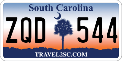 SC license plate ZQD544