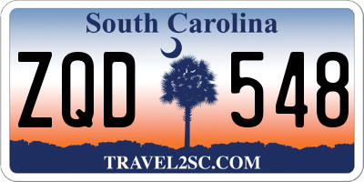 SC license plate ZQD548