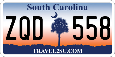 SC license plate ZQD558