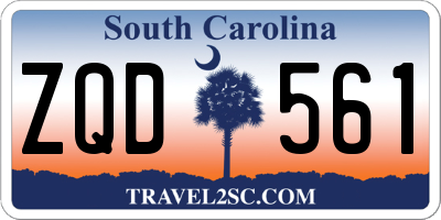 SC license plate ZQD561