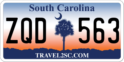 SC license plate ZQD563