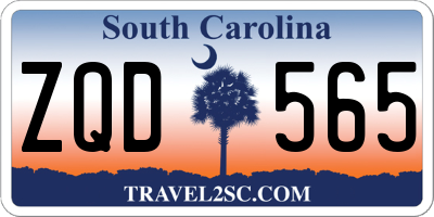SC license plate ZQD565