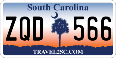 SC license plate ZQD566