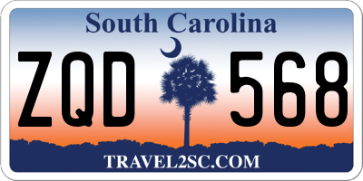 SC license plate ZQD568