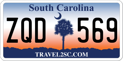 SC license plate ZQD569