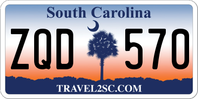 SC license plate ZQD570