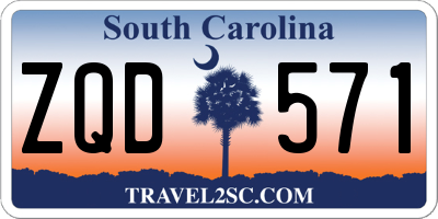 SC license plate ZQD571