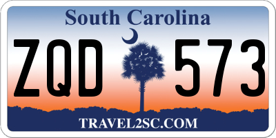 SC license plate ZQD573