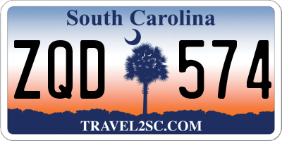 SC license plate ZQD574