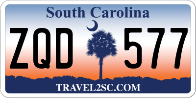 SC license plate ZQD577