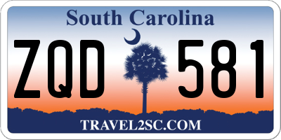 SC license plate ZQD581