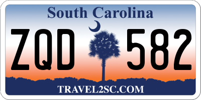 SC license plate ZQD582