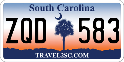 SC license plate ZQD583