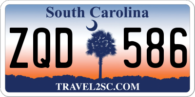 SC license plate ZQD586