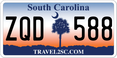 SC license plate ZQD588