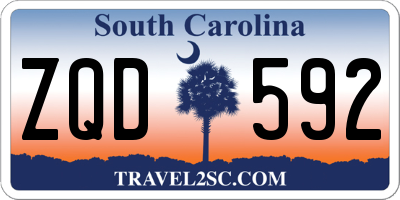 SC license plate ZQD592