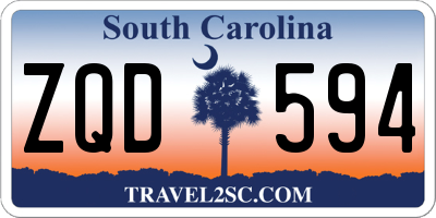 SC license plate ZQD594