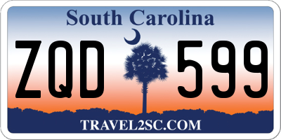 SC license plate ZQD599