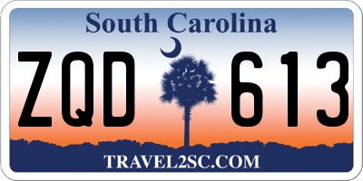 SC license plate ZQD613