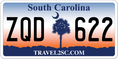 SC license plate ZQD622