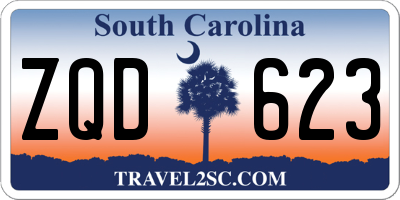 SC license plate ZQD623