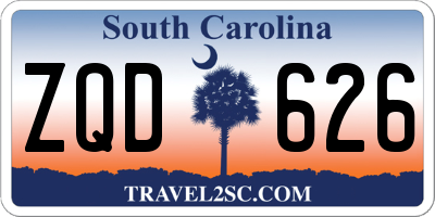 SC license plate ZQD626