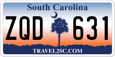 SC license plate ZQD631