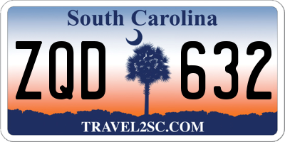 SC license plate ZQD632