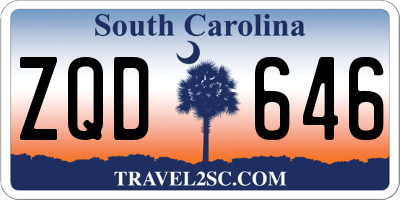 SC license plate ZQD646