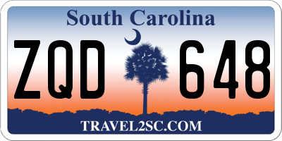 SC license plate ZQD648