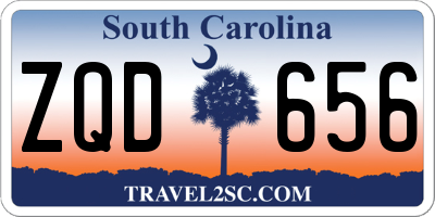 SC license plate ZQD656
